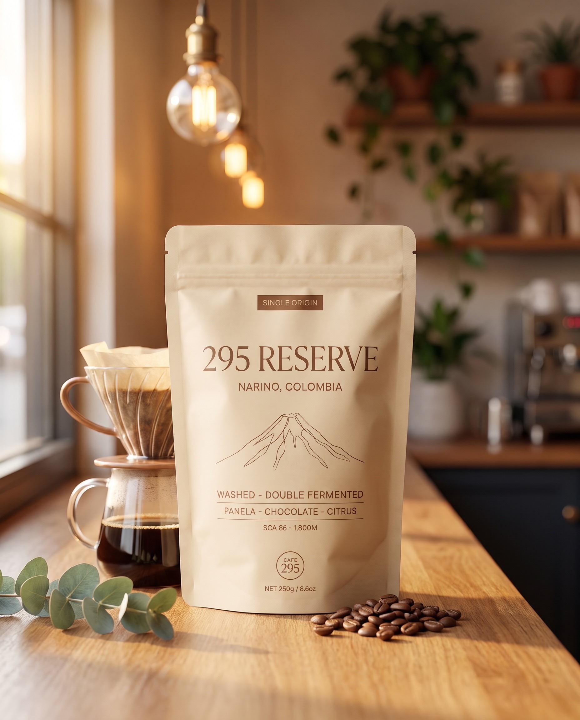 295 Reserve coffee bag, single origin from Nariño Colombia